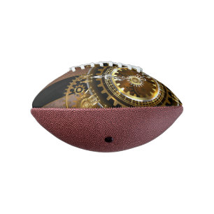 Steampunk clock with antique gears football
