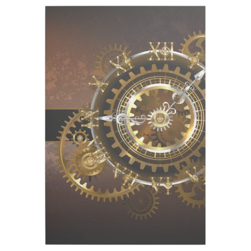 Steampunk clock with antique gears gallery wrap