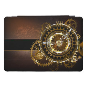 Steampunk clock with antique gears iPad pro cover