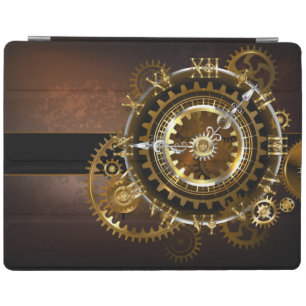 Steampunk clock with antique gears iPad smart cover