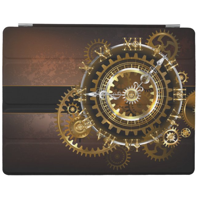 Steampunk clock with antique gears iPad smart cover (Horizontal)
