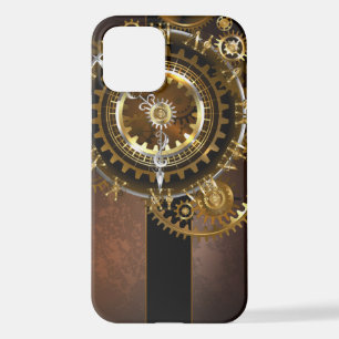 Steampunk clock with antique gears iPhone 12 case