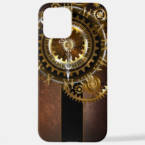 Steampunk clock with antique gears iPhone 12 pro max case