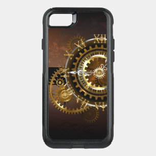 Steampunk clock with antique gears OtterBox commuter iPhone SE/8/7 case