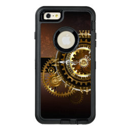 Steampunk clock with antique gears OtterBox defender iPhone case