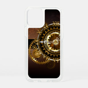 Steampunk clock with antique gears speck iPhone 12 mini case
