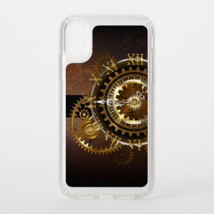 Steampunk clock with antique gears speck iPhone XR case