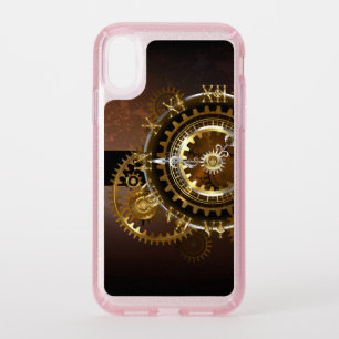 Steampunk clock with antique gears speck iPhone XR case