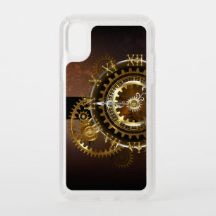 Steampunk clock with antique gears speck iPhone XS case