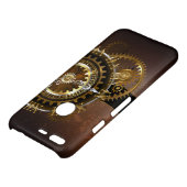 Steampunk clock with antique gears uncommon google pixel case (Top)