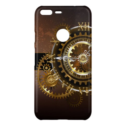 Steampunk clock with antique gears uncommon google pixel XL case