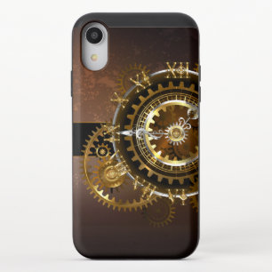 Steampunk clock with antique gears iPhone XR slider case