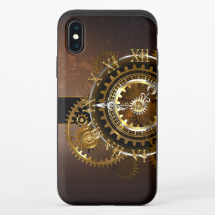 Steampunk clock with antique gears iPhone XS slider case