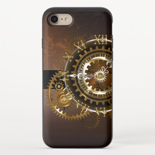 Steampunk clock with antique gears iPhone 87 slider case