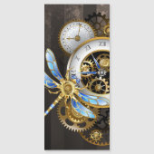 Steampunk Clock with Mechanical Dragonfly (Front)