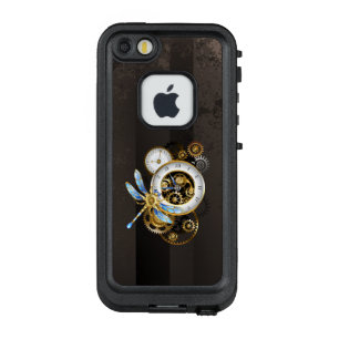 Steampunk Clock with Mechanical Dragonfly LifeProof FRĒ iPhone SE/5/5s Case