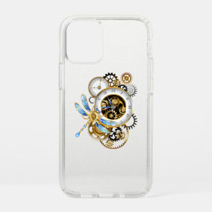 Steampunk Clock with Mechanical Dragonfly Speck iPhone 12 Mini Case