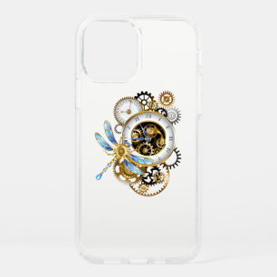 Steampunk Clock with Mechanical Dragonfly Speck iPhone 12 Pro Case
