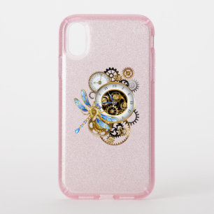 Steampunk Clock with Mechanical Dragonfly Speck iPhone XR Case