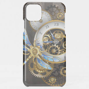 Steampunk Clock with Mechanical Dragonfly iPhone 11 Pro Max Case