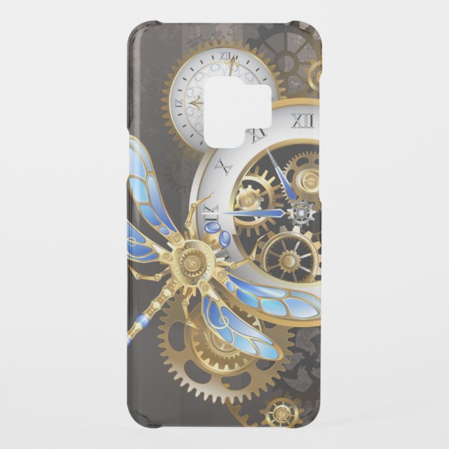 Steampunk Clock with Mechanical Dragonfly Uncommon Samsung Galaxy Case (Back)