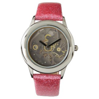 Steampunk clock wristwatch