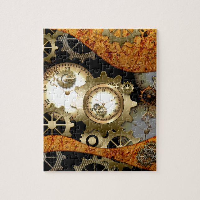 Steampunk, clocks and gears jigsaw puzzle (Vertical)