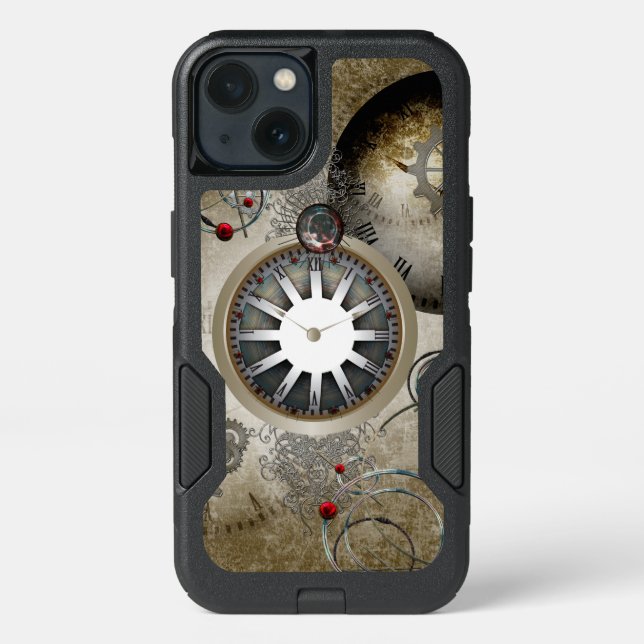 Steampunk, clocks and gears otterbox iPhone case (Back)