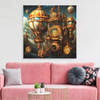 Steampunk Clocks Canvas Art