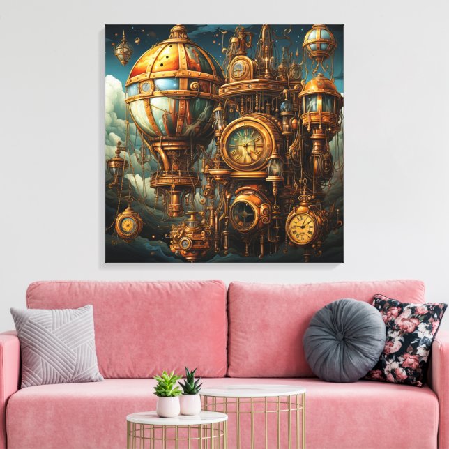Steampunk Clocks Canvas Art (Insitu(LivingRoom))