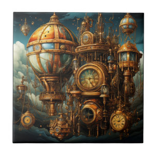 Steampunk Clocks Ceramic Tile