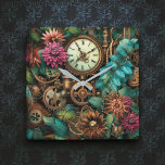 Steampunk Clocks & Gears Wall Clock<br><div class="desc">Bring the charm of the Victorian era and the ingenuity of the Industrial Revolution into any room with this unique steampunk-inspired wall clock. The intricate design features captivating clock gears, delicate floral elements, and a captivating blend of metallic textures, evoking a sense of timeless elegance and mechanical wonder. Perfect for...</div>