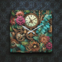 Steampunk Clocks & Gears Wall Clock