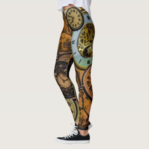 Steampunk Clocks Leggings