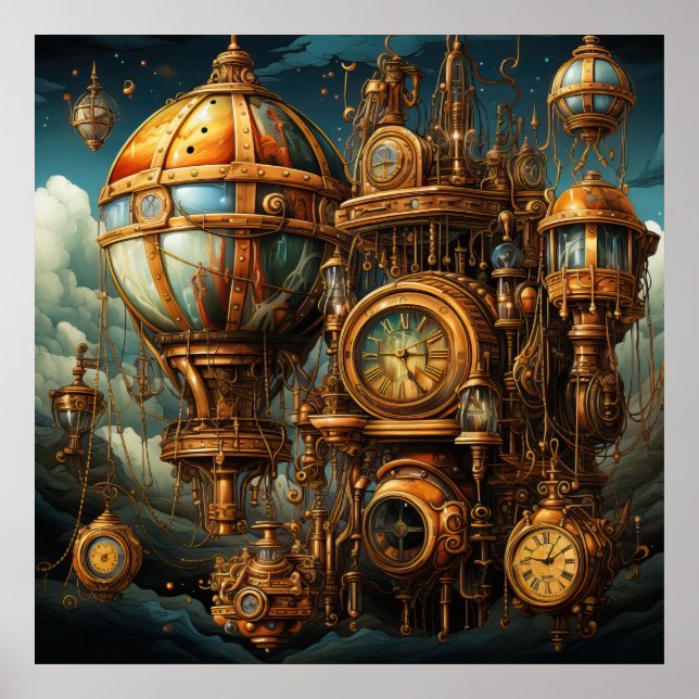 Steampunk Clocks Poster (Front)