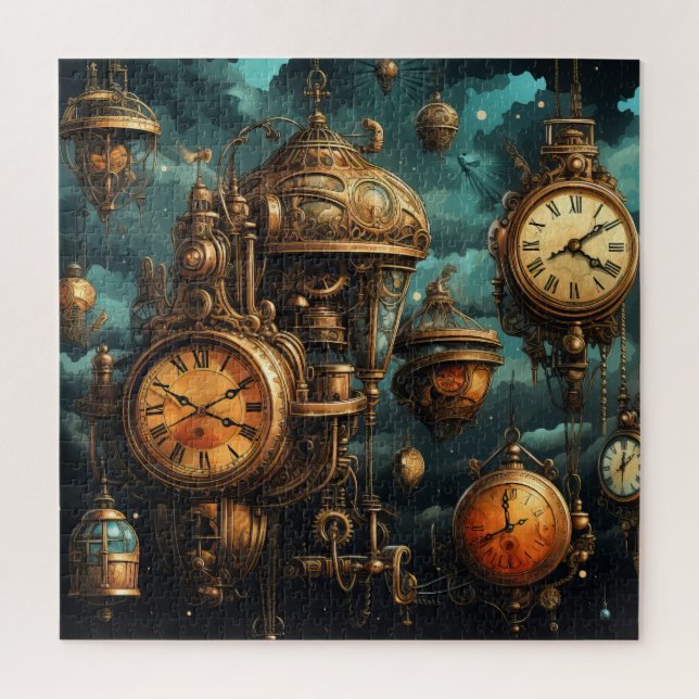 Steampunk Clocks Puzzle (Vertical)