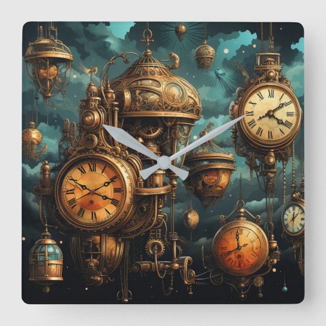 Steampunk Clocks Wall Clock (Front)