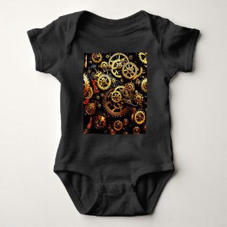 Steampunk Clockwork Gears 1004 Baby Bodysuit