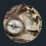 steampunk coastal nautical rope antique compass dartboard<br><div class="desc">steampunk coastal nautical rope antique compass accessories.</div>