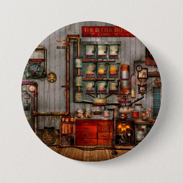 Steampunk - Coffee - The company coffee maker Button (Front)