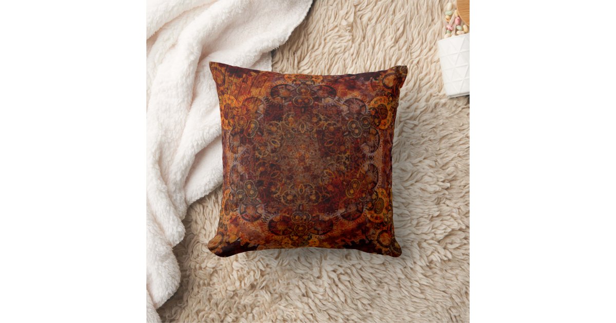 A World of Steam and Gears Throw Pillow for Sale by fkc666