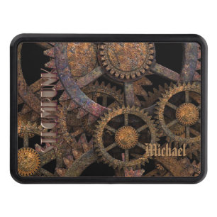 Steampunk Cogs and Wheels Personalised Hitch Cover
