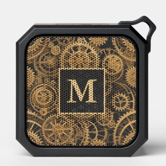 Steampunk Cogs Gears Retro Monogrammed