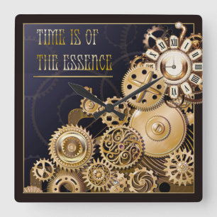 steampunk cogs wall clock