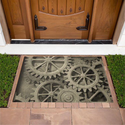 Steampunk Cogwheels Doormat