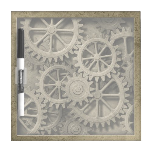 Steampunk Cogwheels Dry Erase Board