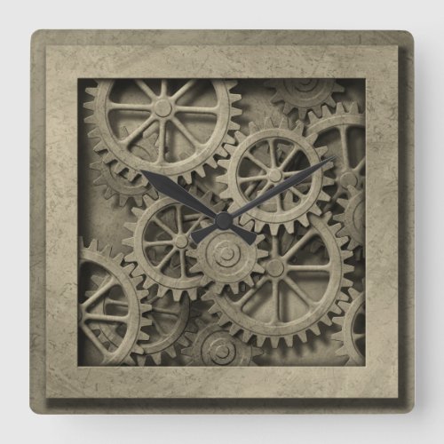 Steampunk Cogwheels Wall Clock