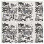 Steampunk Collage #3 - Novelty Fabric