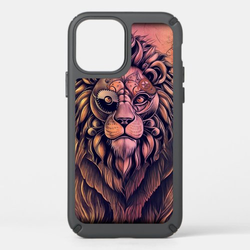 Steampunk Color Gradient Rustic Lion Speck iPhone 12 Case