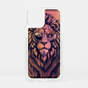 Steampunk Color Gradient Rustic Lion Speck iPhone 12 Mini Case